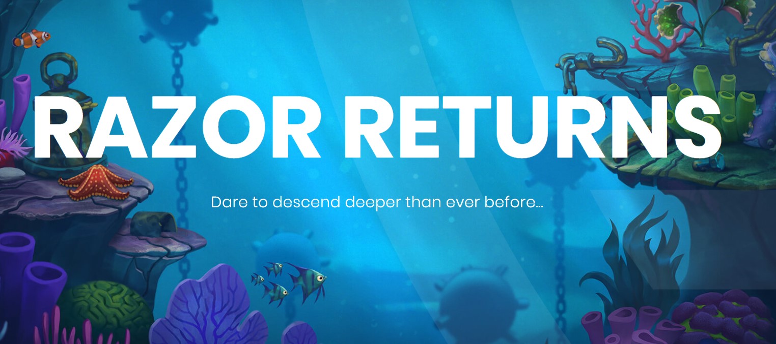 Reference: Razor Returns promo banner — not Razor Nudge gameplay